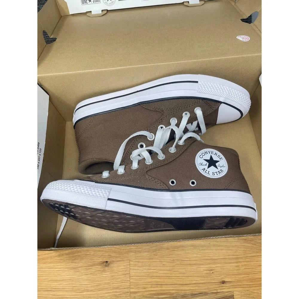 Converse CTAS Malden Street Mid Shoes Men 8.5 Brown White Sneakers A13212F NEW - Picture 8 of 12